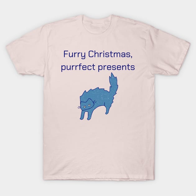 Furry Christmas purrfect presents T-Shirt by Coldhand34